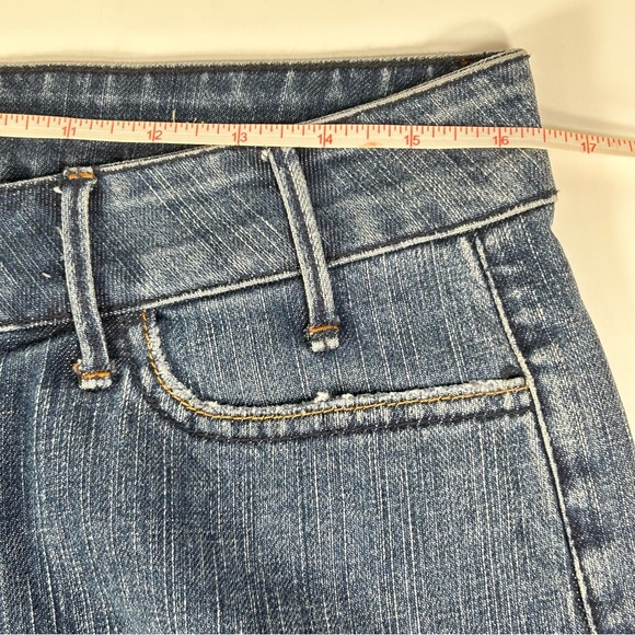 Earl Jeans Shorts Women's 29 Blue Denim Embroidered Pockets Stretch medium wash - Picture 7 of 13